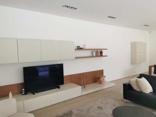 Poliform TV unit with wall cabinet