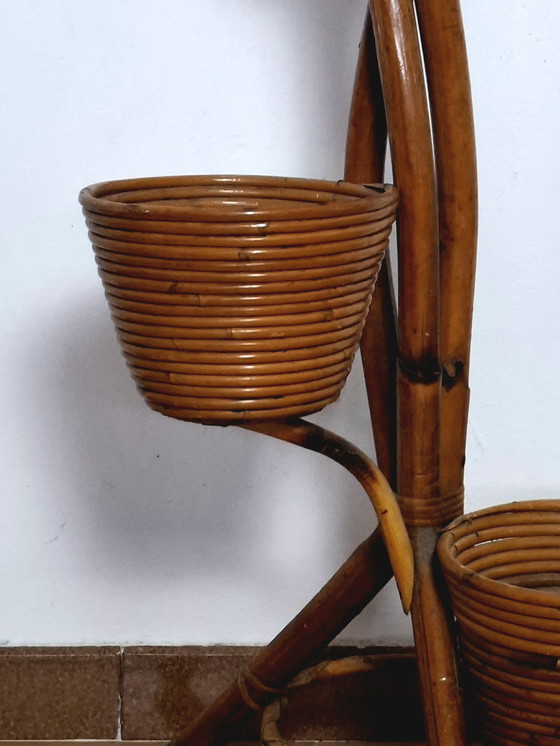 Image 1 of Originale Tasche aus Bambus aus den 70er Jahren.