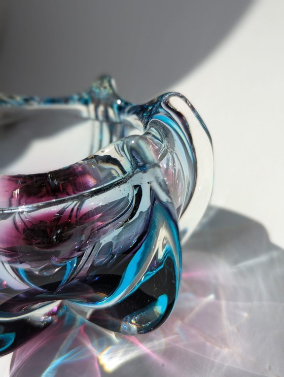 Image 1 of Raro posacenere/ciotola d'epoca in vetro di J. Hospodka per Chrisbska Sklarna, Cecoslovacchia, 1960