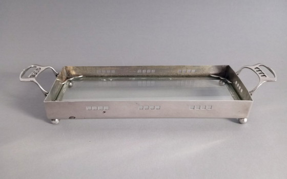 Image 1 of Hans Ofner/Josef Hoffmann secessionistisch dienblad voor Wolkenstein&Glückselig 1902