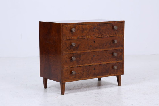 Image 1 of Donkere vintage ladekast | Mid Century ladekast | Retro 60s houten opbergmeubel #04-13