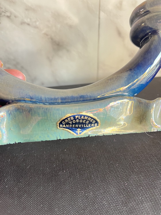 Image 1 of Vintage design keramische kandelaar Grès de Rambervillers 