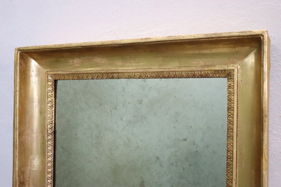 Image 1 of Antieke wandspiegel in verguld hout, Italië begin 19e eeuw
