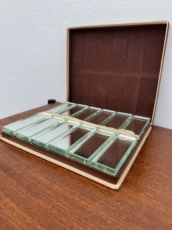 Image 1 of Art Deco messenhouder van spiegelend kristal