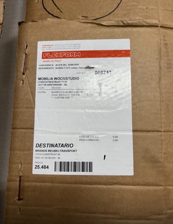 Image 1 of Flexform Bed Biaritz XL bed mattress size 2x100x220cm special size