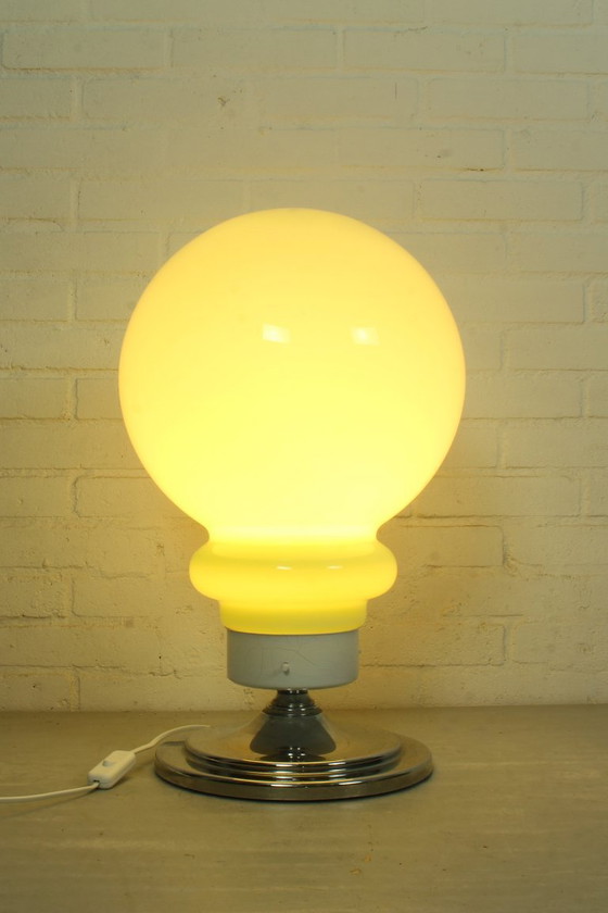 Image 1 of Grande lampe de table en verre de Murano de style futuriste italien (57 cm)