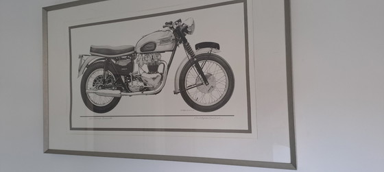 Image 1 of Printtekening Triumph Bonneville van Christopher Marshall
