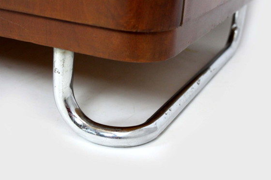Image 1 of Armoire Bauhaus en acier chromé et tubulaire de Hynek Gottwald, années 1940