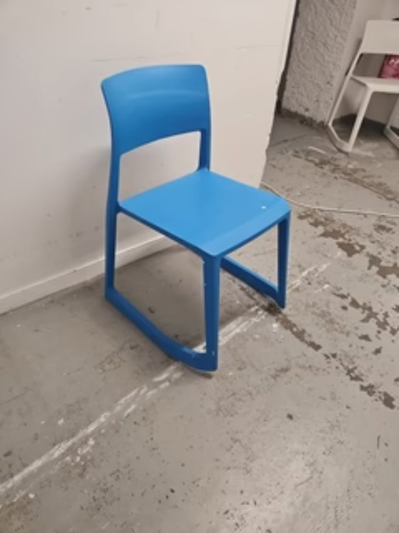 Image 1 of Pacific Blue Stapelbare Cafeteriastoel - Vitra