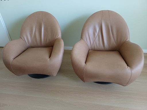 Leolux Posada – Set von 2 Sessel in Rancho Clay Leder