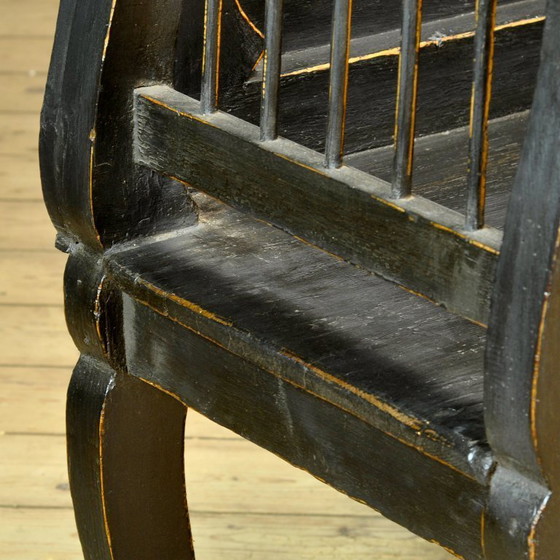 Image 1 of Banco antiguo de pino, década de 1900.