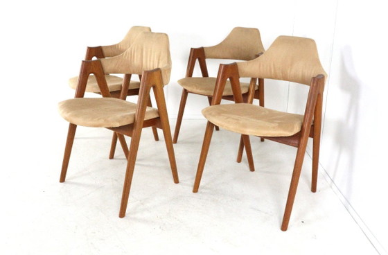 Ensemble de 4 chaises Compass de Kai Kristiansen pour SVA Mobler, design danois vintage (photo 16 of 18)