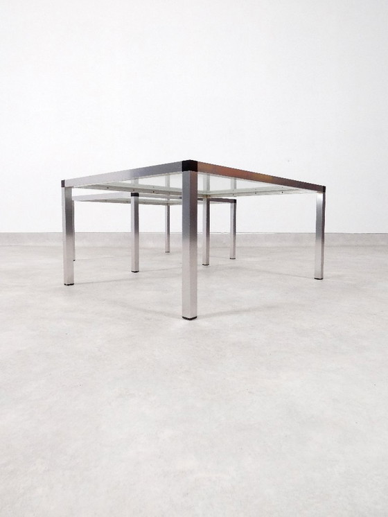 Image 1 of Tables d'appoint vintage - aluminium et verre