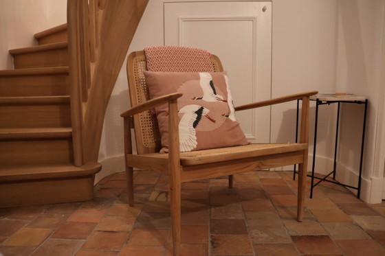 Image 1 of 2x Teak- und Rattan-Sessel von Zara Home