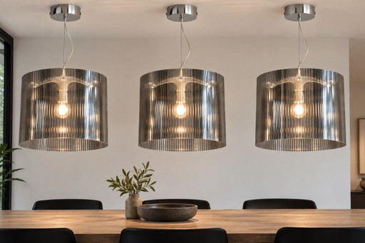 Set de 3 Kartell Gè Suspensions – Ferruccio Laviani – gris fumé