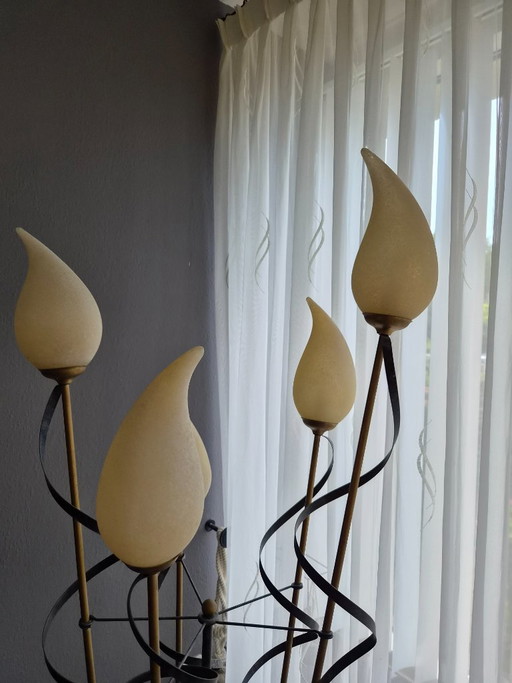 Vintage Lamp – vloerlampen, Glass, Metal (photo 2 of 5)