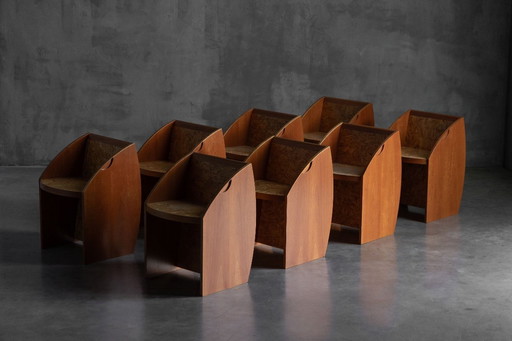 Chaises géométriques postmodernes, Italie, années 1980