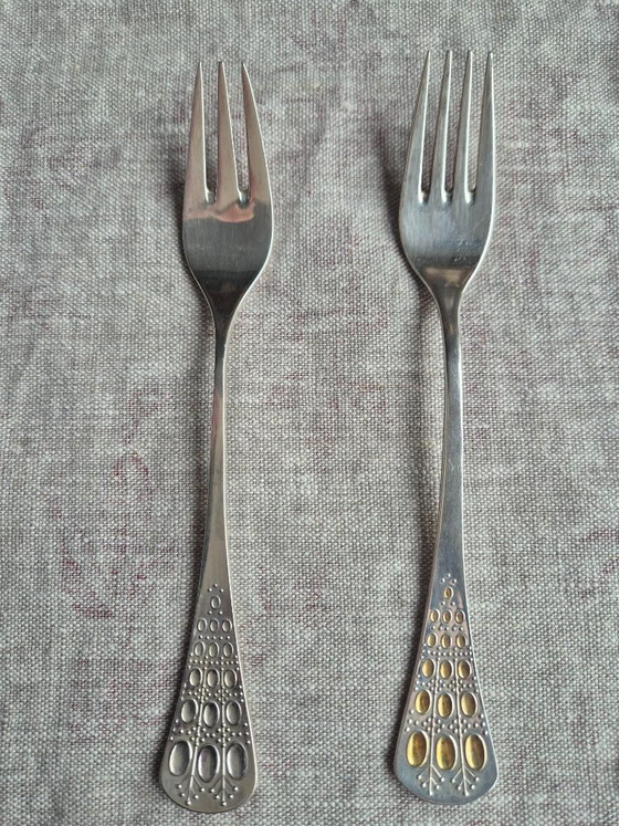 Rosenthal Cutlery Set with Golden Accents, Silver, Klassiek (photo 5 of 9)