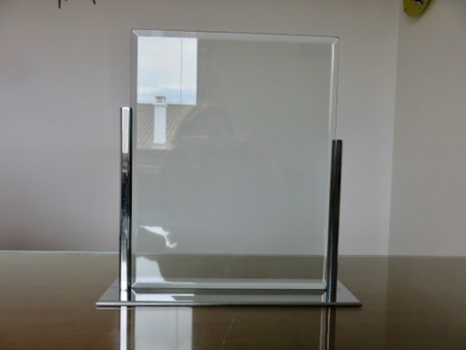 Art Deco fotolijst van verchroomd messing, jaren 1930, Frankrijk