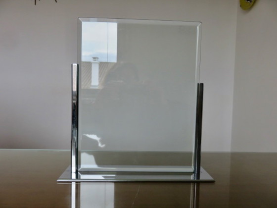 Image 1 of Marco de fotos Art Déco de latón cromado, década de 1930, Francia