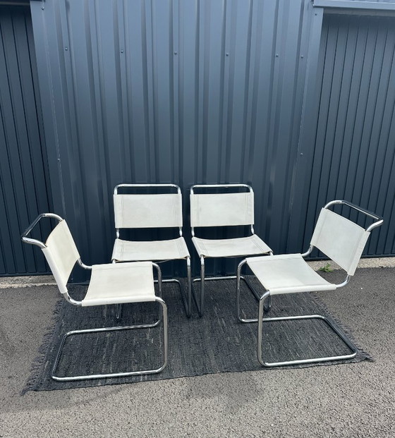 Mart Stam S 33 Chairs – Dining chairs, Chrome, Leather (photo 4 of 24)