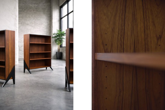 Image 1 of Libreria vintage in teak, stile scandinavo moderno di metà secolo, anni '60