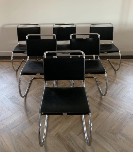 Six dining chairs by Ludwig Mies van der Rohe for Thonet