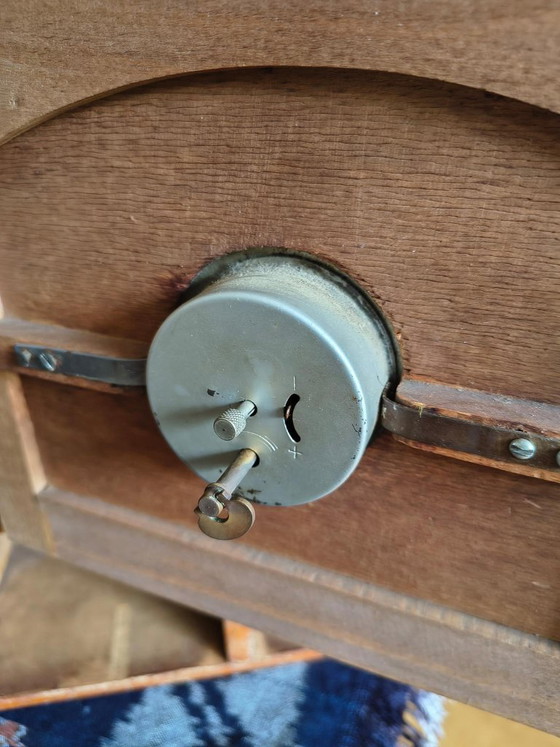 Image 1 of Armario para especias Art Déco antiguo con reloj en funcionamiento