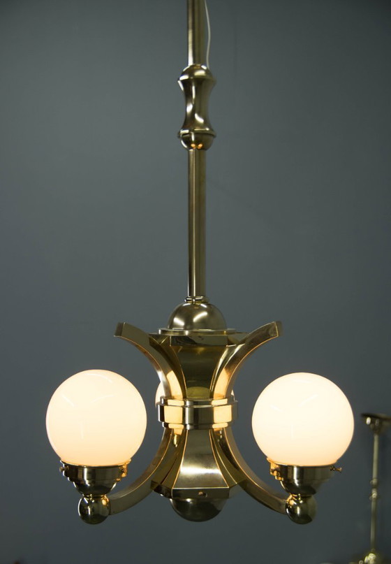 Image 1 of Art Deco Chandelier by Gocar, 1910s, Restored