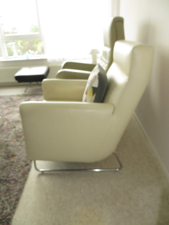 Image 1 of Leolux Rooby - Cream Leather Armchair
