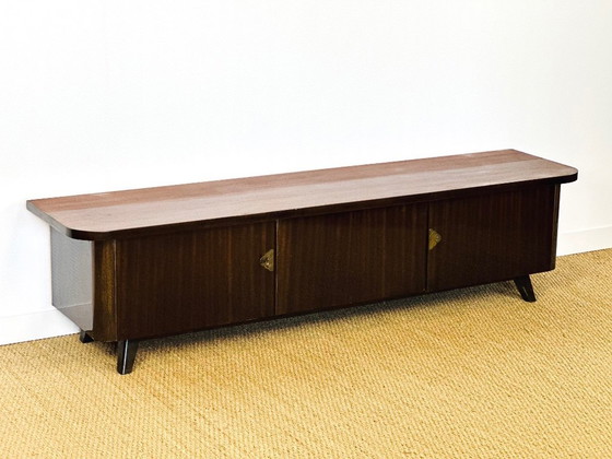 Image 1 of Vintage varnished low sideboard, 1960