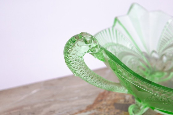 Image 1 of Plato Art Déco verde de Hortensja, número de catálogo 527.