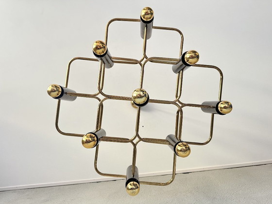 Vintage Sciolari for Boulanger pendant lamp – Chrome, Brass (photo 5 of 14)