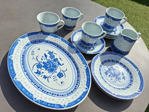 Servicio de arroz Jingdezhen de primera calidad de 11 piezas + 10 artículos adicionales GRATIS