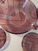 Obstschale im Art-Deco-Stil mit Servierschalen