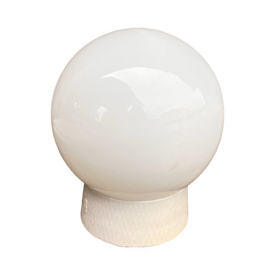 Image 1 of Industriële wandlamp, wit, glas, FOTON, Polen, jaren 60.