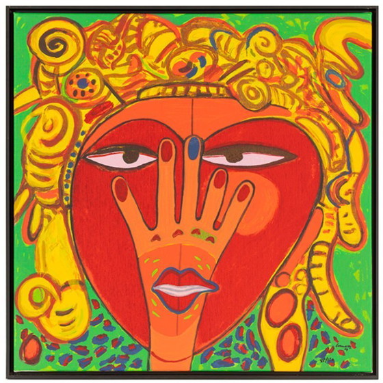 Image 1 of Corneille "Ritratto immaginario VIII" Serigrafia firmata su tela - Infinity Resale