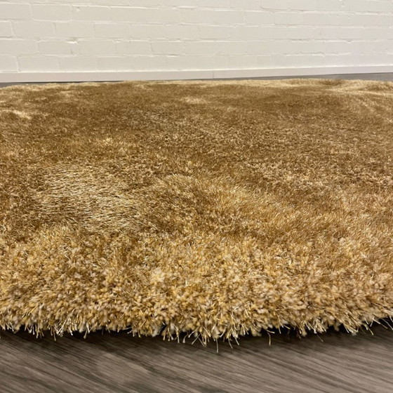 Image 1 of Brinker Carpets Puglia Fall Ockerfarbener runder Teppich – 200 x 200 cm