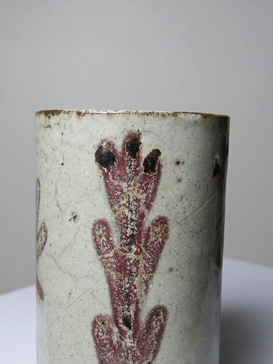 Image 1 of Large vintage Le Mûrier Gustave Reynaud Vallauris beer mug from the 1960s
