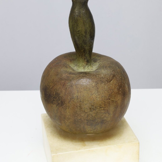 Image 1 of Sculpture Female Figure on Apple by Godfried Pieters