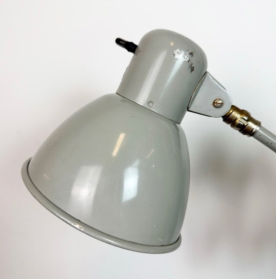 Image 1 of Grijze Duitse industriële schaarwandlamp van SIS, jaren 60.