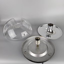 Vintage Space Age Plafondlamp – Peill & Putzler “Wave” / “Futura” – 1970s Duitsland – Glas en Metaal – Ø 32 cm.