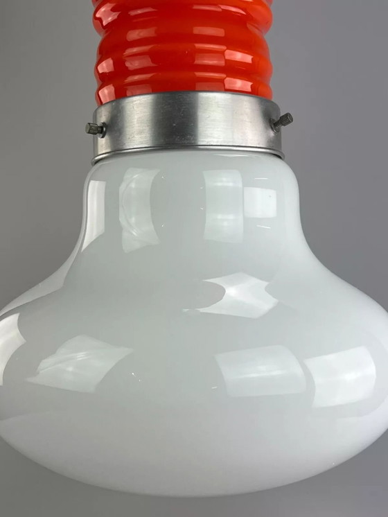 Image 1 of Lampada da soffitto in vetro di Murano "Bulb" anni '60 e '70, Italia, era spaziale