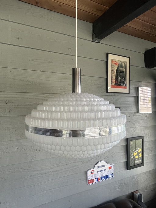 Vintage grote space age Erco Leuchten Bubble hanglamp,