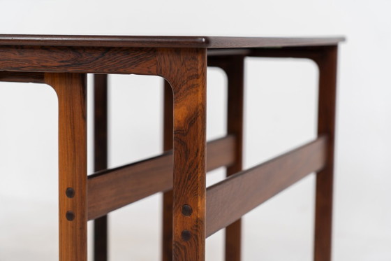 Image 1 of Tavolini impilabili “Modello 219” di Johannes Andersen & Illum Wickelso per CFC Silkeborg (Danimarca, anni '60).