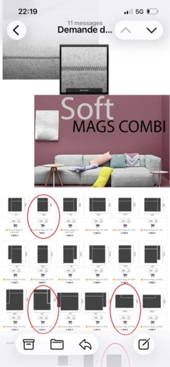 Image 1 of Hay Mags Soft Sofa with Ottoman and Cushions