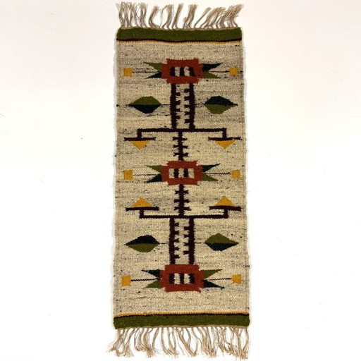 Wool Kelim Wall Hanging Poland 1970s