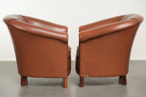 2 poltrone club in pelle bovina in buone condizioni, dall'aspetto lussuoso in stile inglese. – fauteuils (photo 2 of 13)
