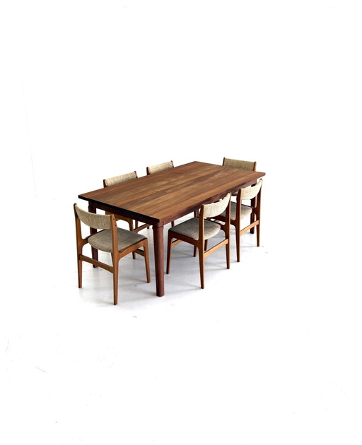 Vintage Danish Teak Dining Table '60 – eettafels, Wood, Metal