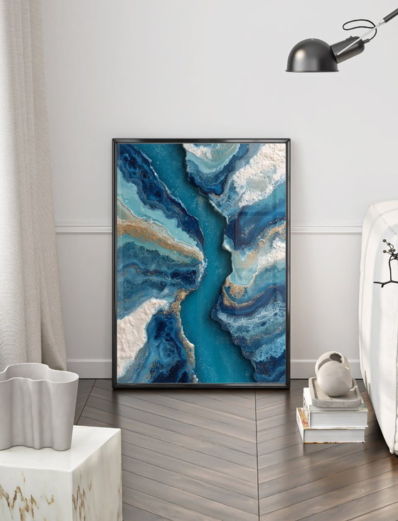 Image 1 of Acrylic Glass Artwork | 200x140 cm | Depthwave #9 (Ori, 1983)